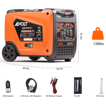 AIVOLT 8000-Watt Gas & Propane Powered Portable Generator