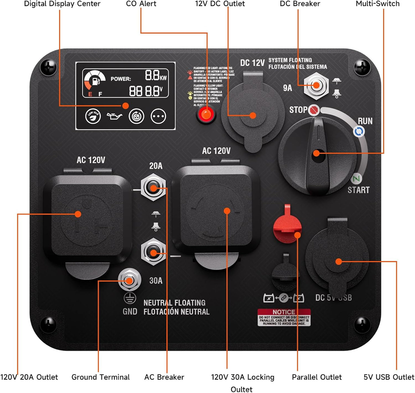 AIVOLT 4300-Watt Gas Powered  Inverter Generator