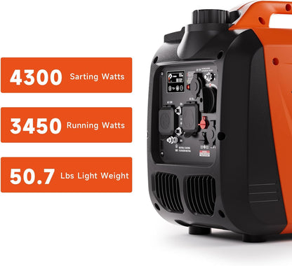 AIVOLT 4300-Watt Gas Powered  Inverter Generator