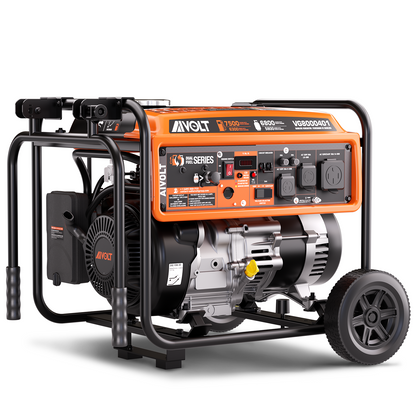 AIVOLT 7500-Watt Portable and Dual Fuel Generator with Wheels