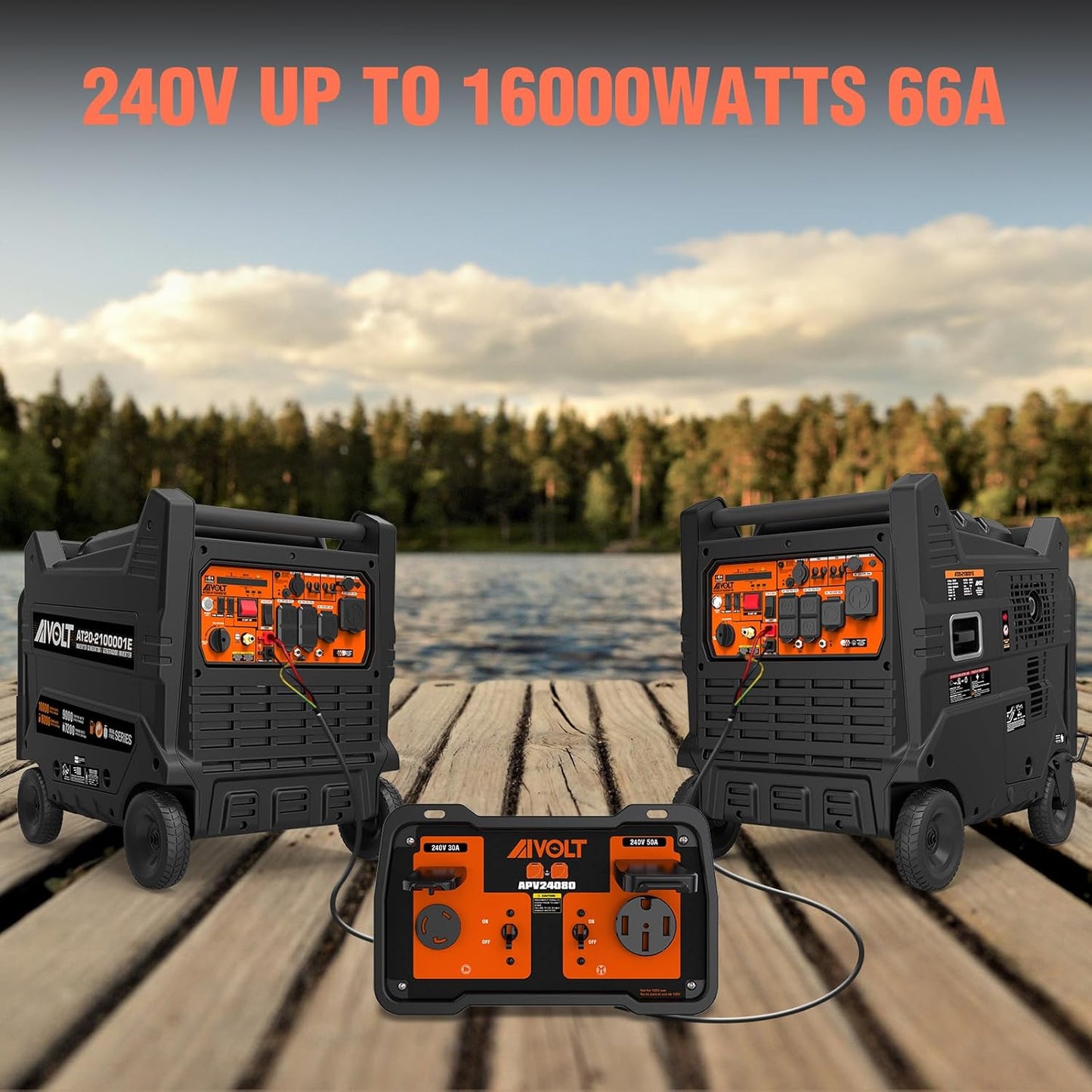AIVOLT 240V 50-Amp Parallel Kit for Enclosed Frame Inverter Generators