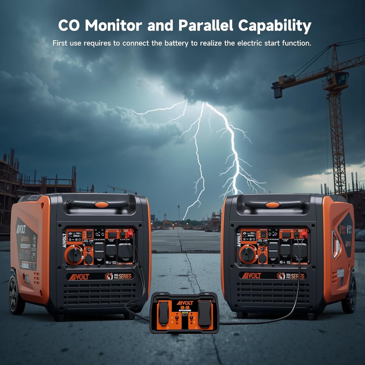 AIVOLT 8000-Watt Gas & Propane Powered Portable Generator