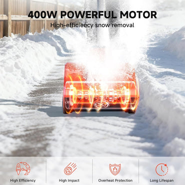 AIVOLT Cordless Snow Shovel 24V | 13-Inch | 4-Ah Battery Powered