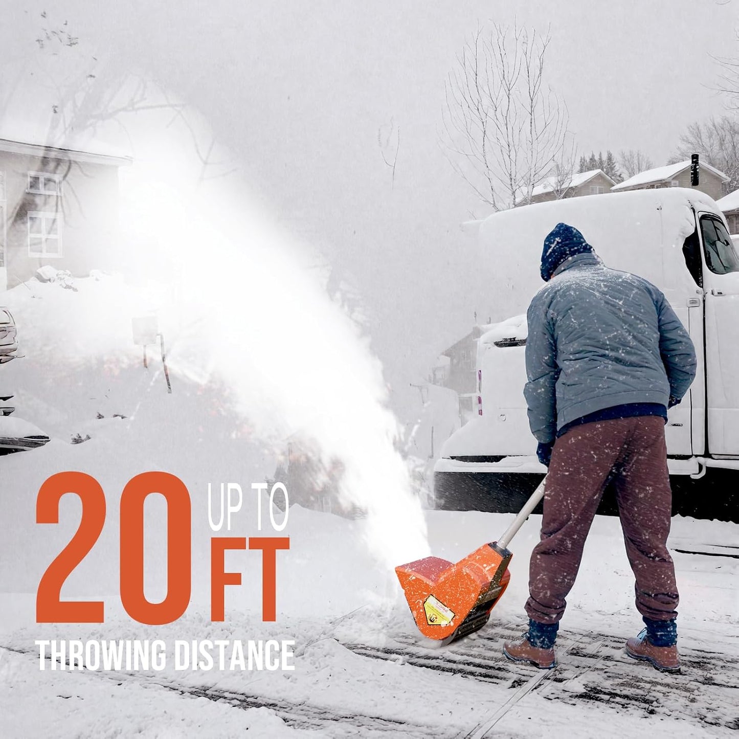 AIVOLT Cordless Snow Shovel 24V | 13-Inch | 4-Ah Battery Powered