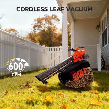 AIVOLT Souffleur Aspirateur Broyeur de Feuilles Sans Fil 3-en-1