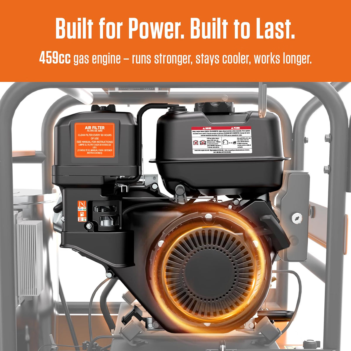AIVOLT 4000PSI 4.0GPM Gas Hot Water Pressure Washer, 459cc Engine